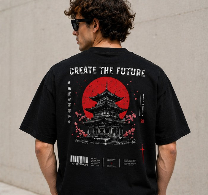 UNSTP Future Temple Tee | Oversized Graphic Streetwear